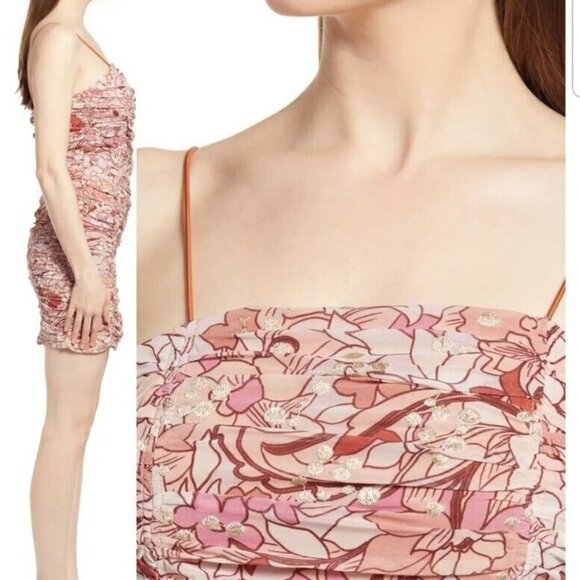 NEW BTFL-Life Women's Large Terra Cotta Ruched Mini Dress Large - Picture 4 of 15